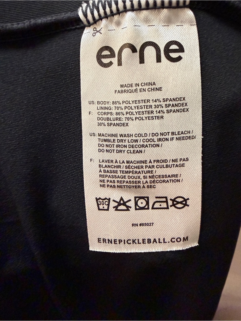 Erne Women's Pickleball Dress XL Black Activewear Tennis Golf Pleated Zip Front - Picture 4 of 9